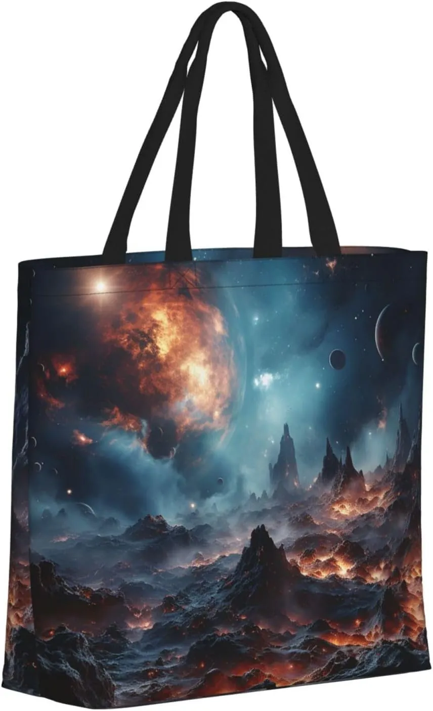 Tote Bag Large Capacity Grocery Bag With Zipper Golden Retriever Paw Prints Shopping Bag Shoulder Bag for Women