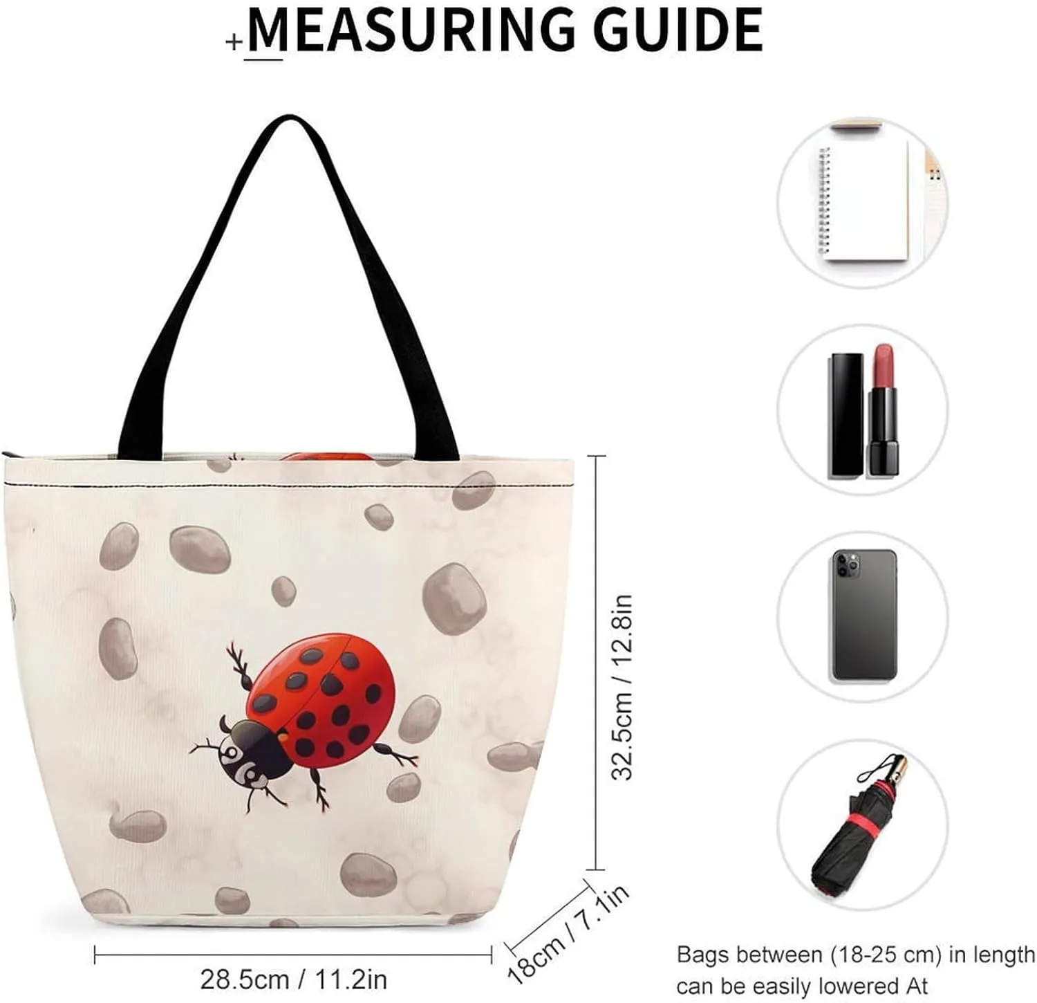Tote Bag Reusable Grocery Bag Foldable Shopping Bag Extra Large Shoulder Bag Cute Cow Tote Bag for Travel Work