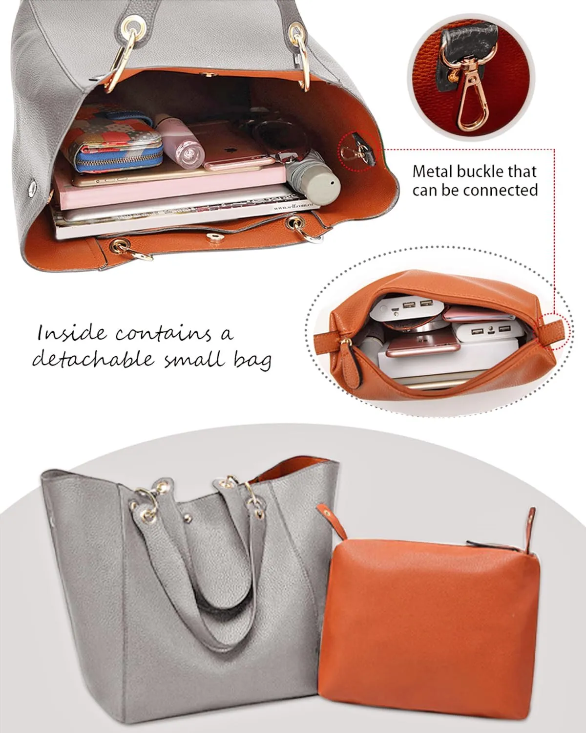 Tote Handbags for Women Large Capacity Bags Waterproof Faux Leather Crossbody Travel Purse Work Satchel Shoulder Bags