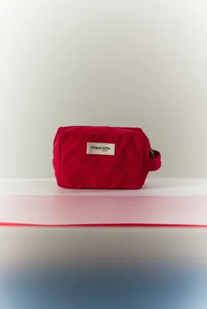 Tournelles the small pouch - Recycled cotton vibrant red
