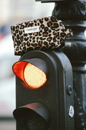 Tournelles the small toiletry bag - Recycled cotton Leopard Beige sand