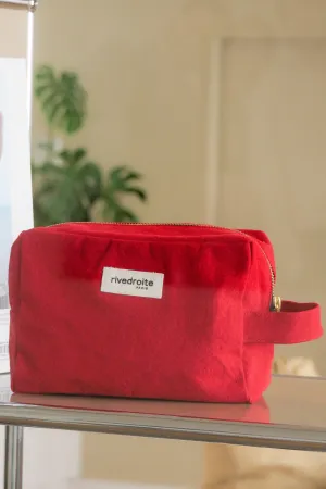 Tournelles the XL pouch - Recycled cotton Vibrant Red