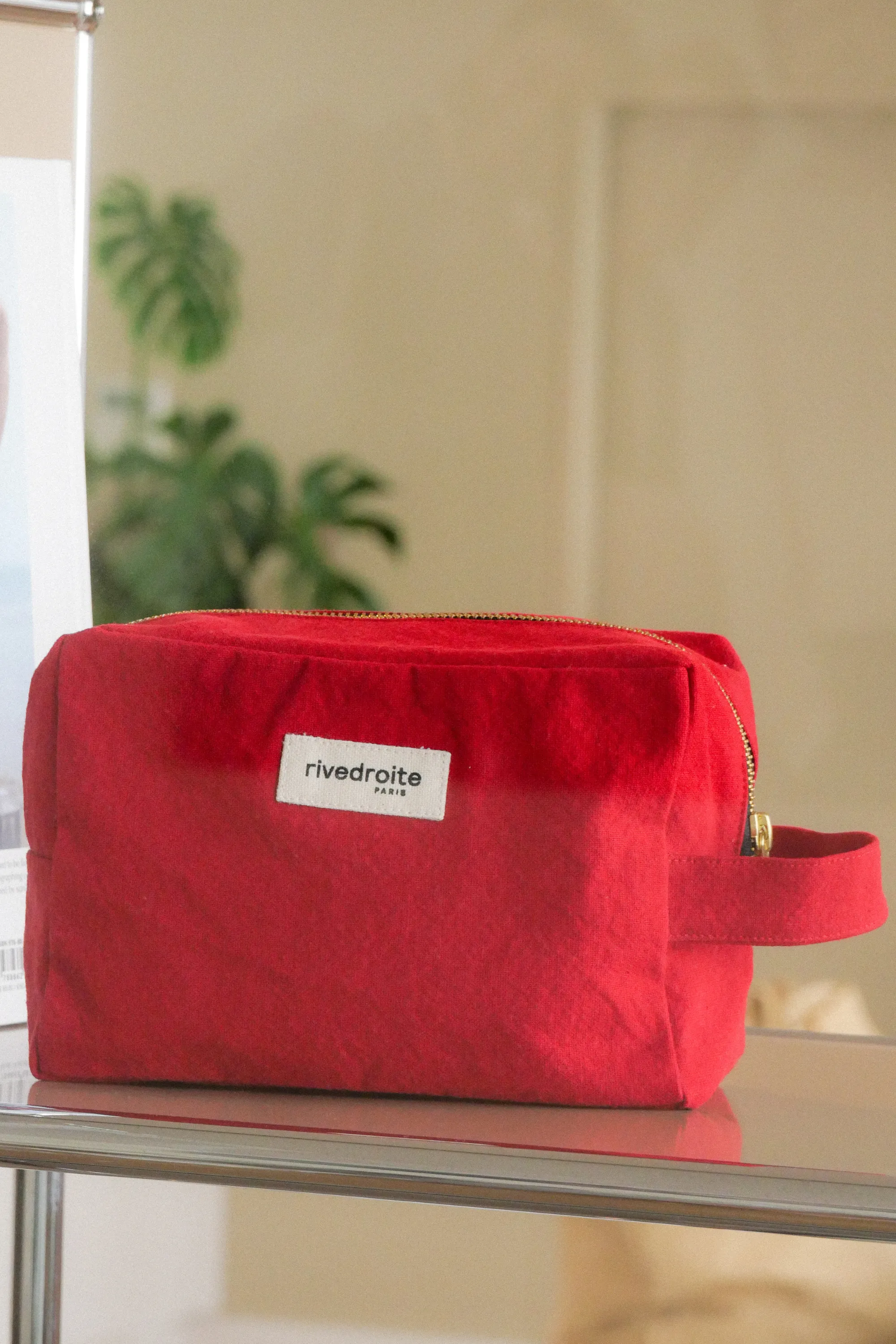 Tournelles the XL pouch - Recycled cotton Vibrant Red