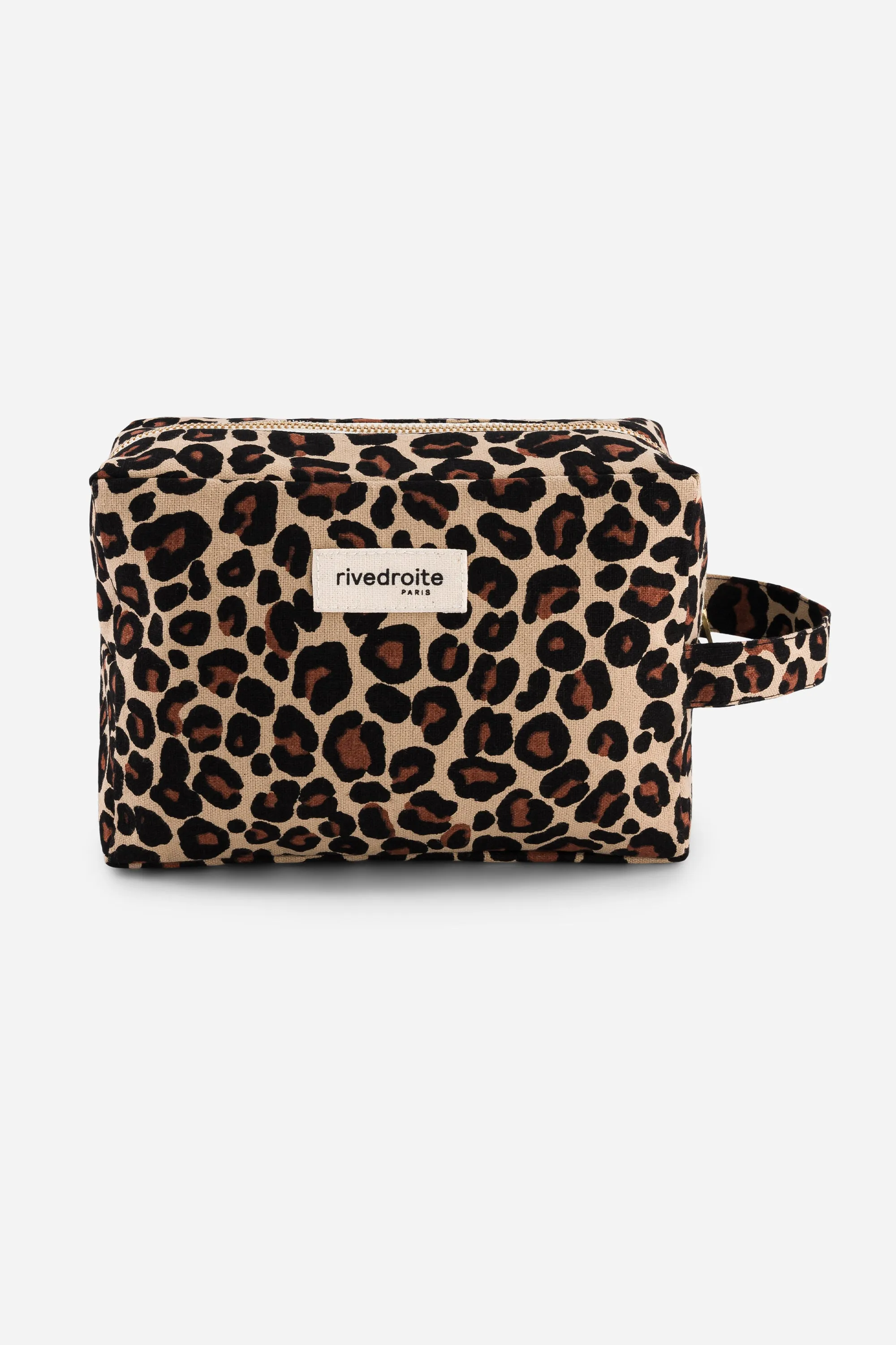 Tournelles XL the medium toiletry bag - Recycled cotton Leopard Beige sand