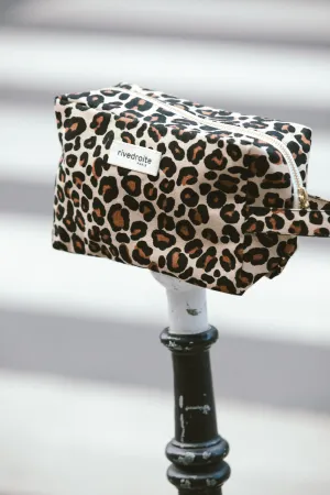 Tournelles XL the medium toiletry bag - Recycled cotton Leopard Beige sand