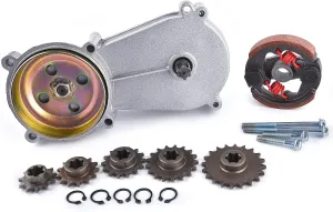 Transmission Gear Reduction Box Clutch Replacement for 47cc 49cc 2-stroke T8F 11T 13T 14T 17T 20T Teeth Pocket Mini Bike Silver