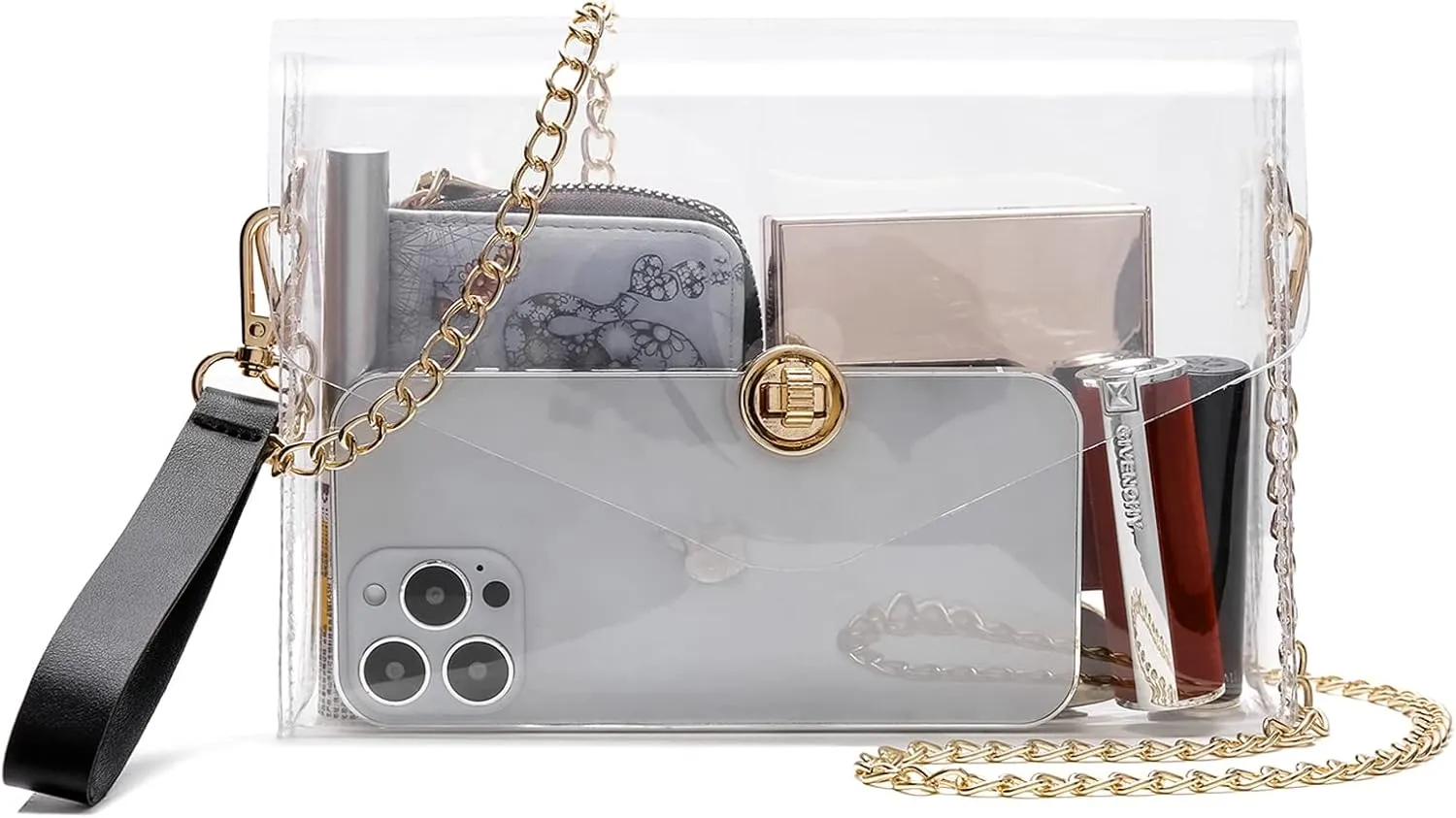 Transparent Clutch Clear Purse Crossbody Shoulder Bags Stadium Approved Bags