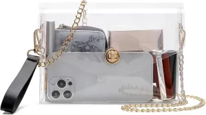 Transparent Clutch Clear Purse Crossbody Shoulder Bags Stadium Approved Bags