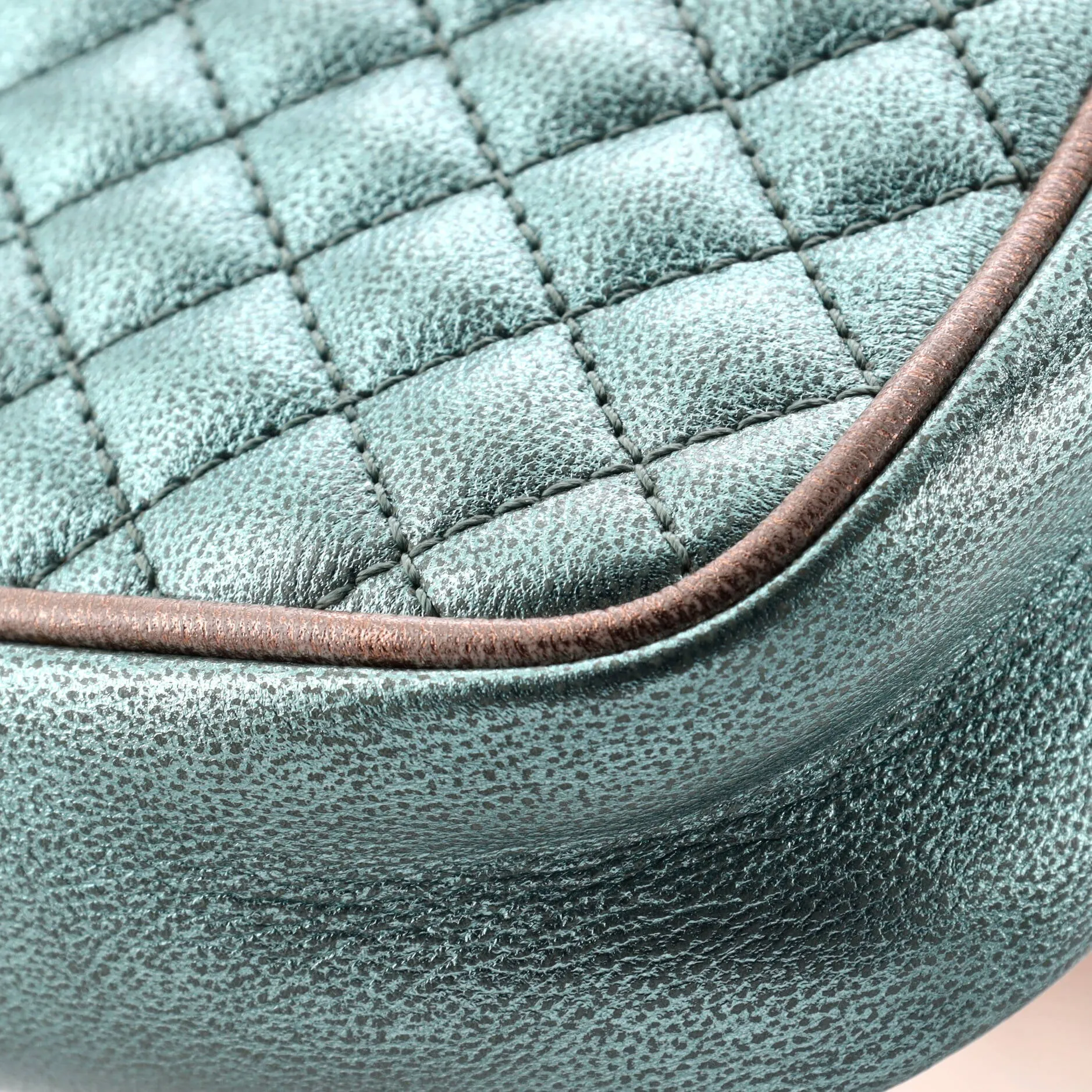 Trapuntata Camera Shoulder Bag Quilted Laminated Leather Mini