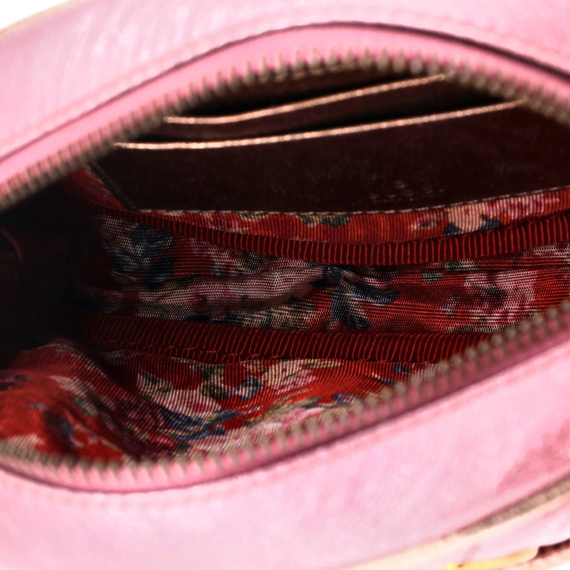 Trapuntata Camera Shoulder Bag Quilted Laminated Leather Mini