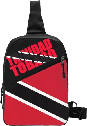 Trinidad and Tobago Flag Packable Crossbody Bag Portable Sling Bags Foldable Travel Daypack Reusable Sports Shoulder Backpack Diagonally Chest Bag for Workout