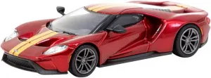 Truescale Miniatures GT Liquid Red Met. with Gold Stripes Shmee150 Collection Collaboration Model 1/64 Diecast Model Car by True Scale Miniatures & Tarmac Works MGT00273L
