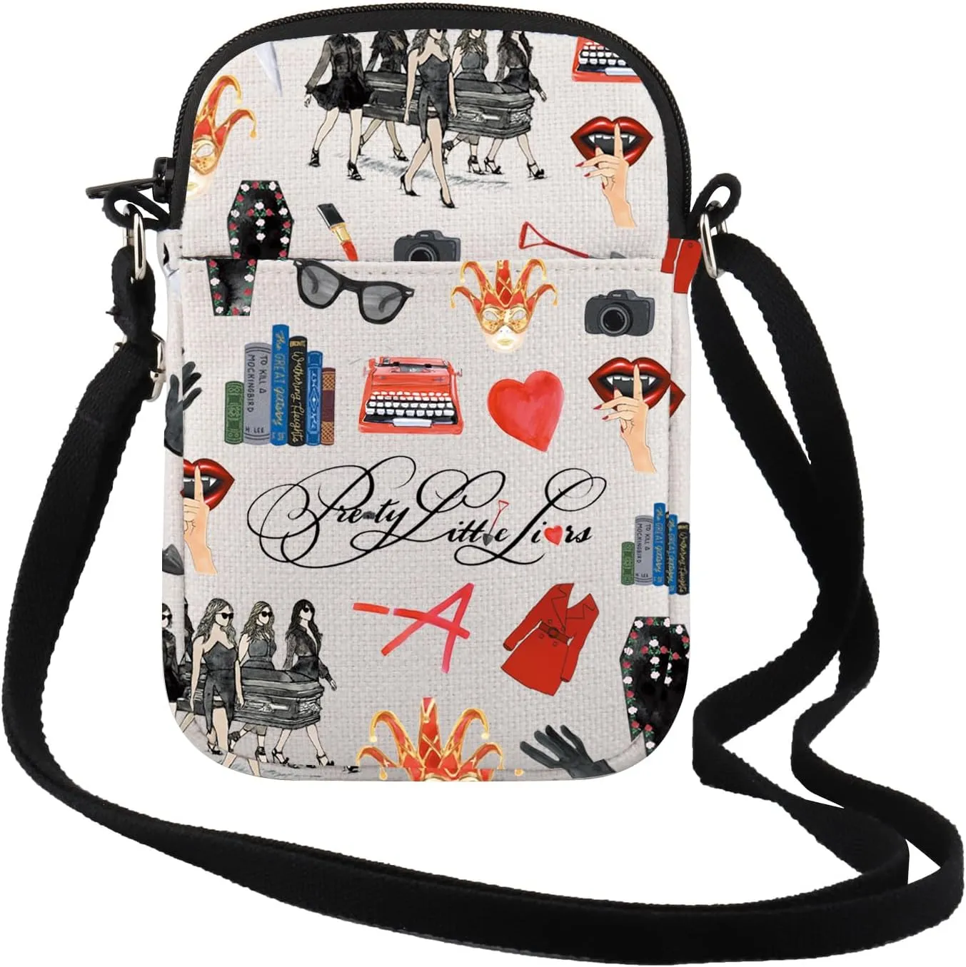 TSOTMO TV Show Inspired Crossbody Bag Scheming Women Zipper Pouch Gift For Women Gossip Original Sin