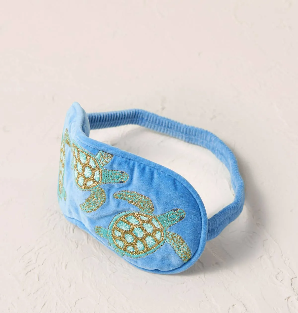 Turtle Conservation Eye Mask - Caribbean Blue Velvet