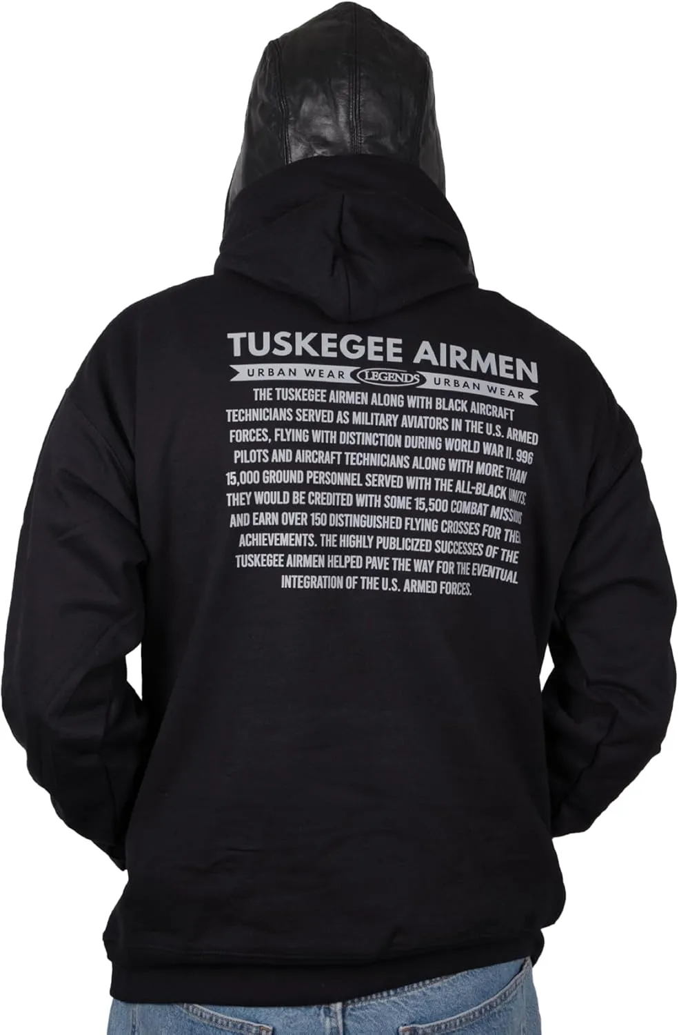 Tuskegee Airmen Hoodie Sweatshirt Classic Pullover | Front Pouch Pocket | Black Drawstring Hood