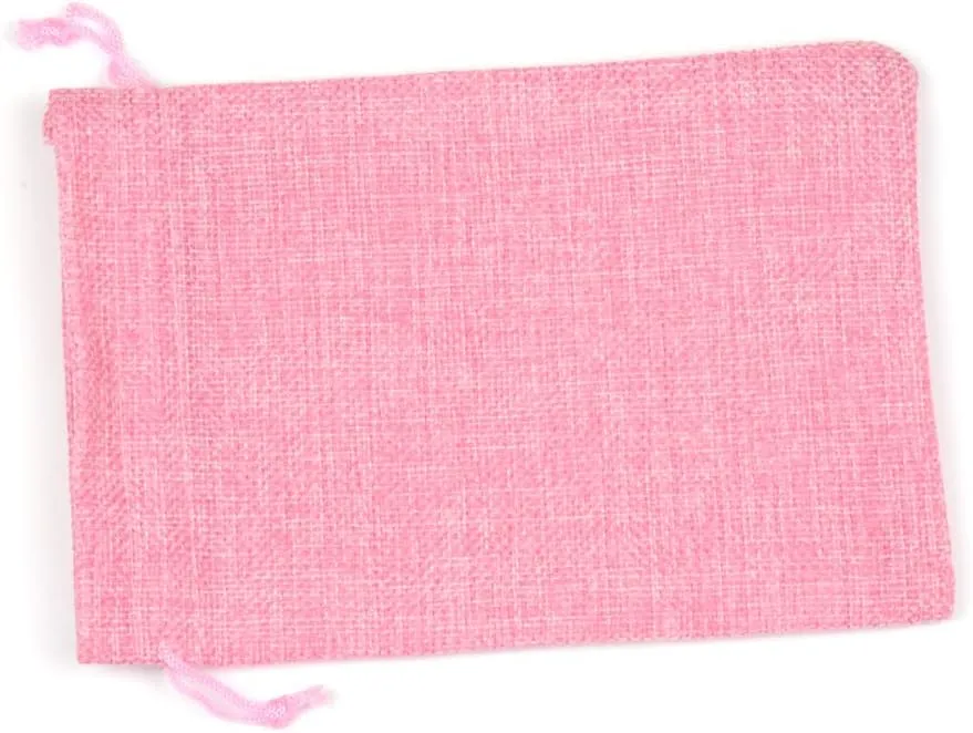 Tvoip 30Pack Burlap Bags with Drawstring Gift Bags Jewelry Pouch for Wedding Party and DIY Craft (Pink, 4 x 5.5 Inch)