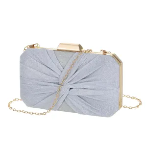 Twist clutch bag silver