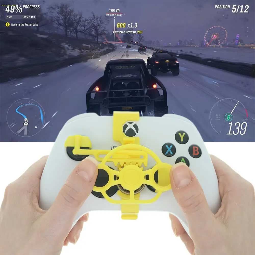 TXW Game Controller Mini Steering Wheel for Xbox Accessory for XboxSeries X/S Racing Video Game,Game Joystick Racing Games Controller (Blue)