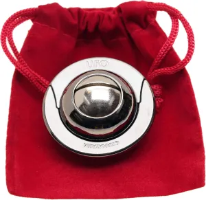 UFO Hanayama Brain Teaser Puzzle, New 2019 Release, Level 4 Difficulty Rating, RED Velveteen Drawstring Pouch, Bundled