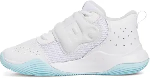 Under Armour Unisex Grade School Zone Basketball 2, (104) White/White/Metallic Silver, 4.5, US