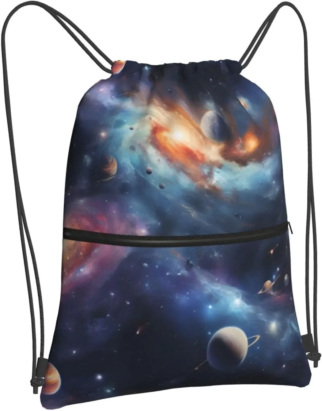 Universe Space Galaxy Drawstring Backpack String Cinch Bag For Fitness Workout, Daily Commute, Travel