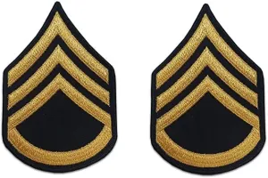 US Army Male Rank Gold On Blue Chevrons For ASU