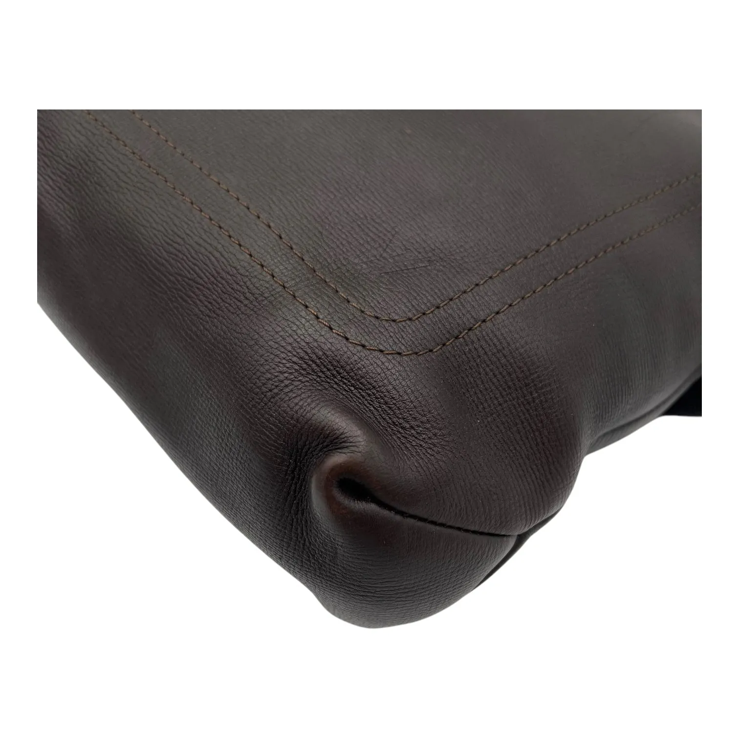 Utah Crossbody Bag Brown in Taiga Leather, Brushed Gold hardware