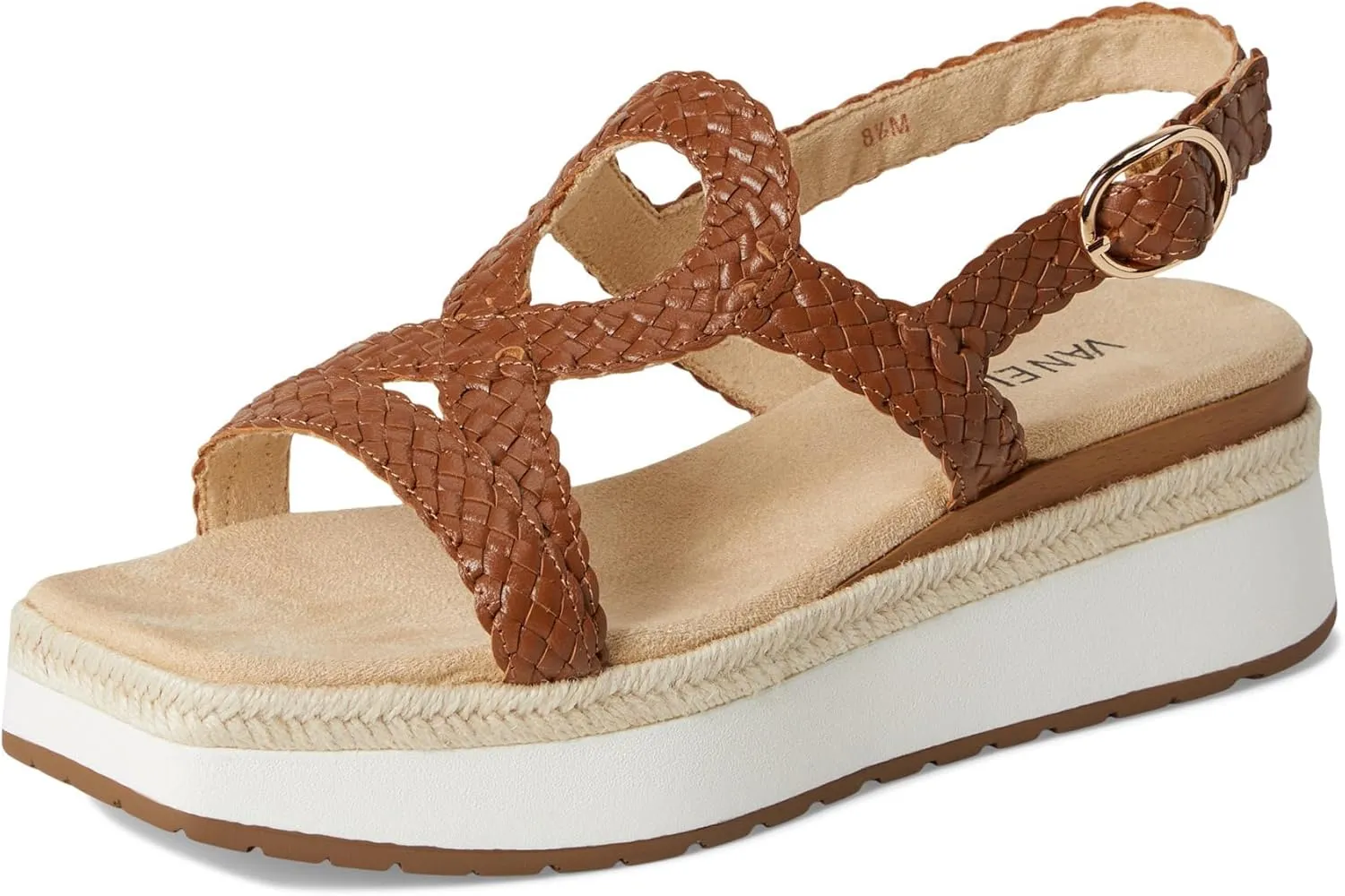 VANELi Womens Emalia Metallic Platform Casual Sandals Casual Low Heel 1-2" - Gold