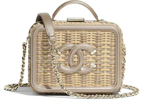 Vanity Case, Beige & Gold