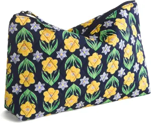 Vera Bradley Premium Cotton Large Pouch, Daffodils