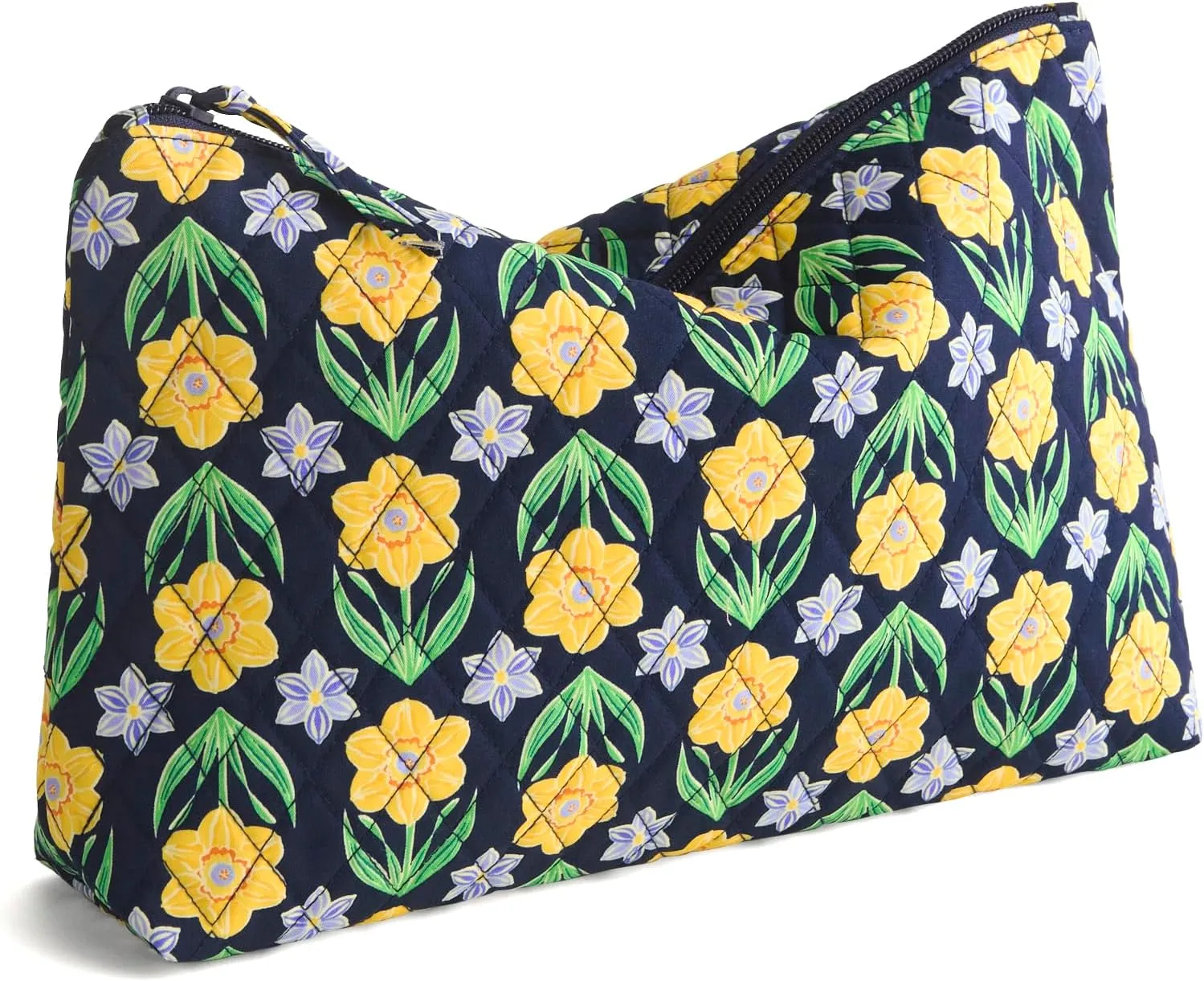 Vera Bradley Premium Cotton Large Pouch, Daffodils
