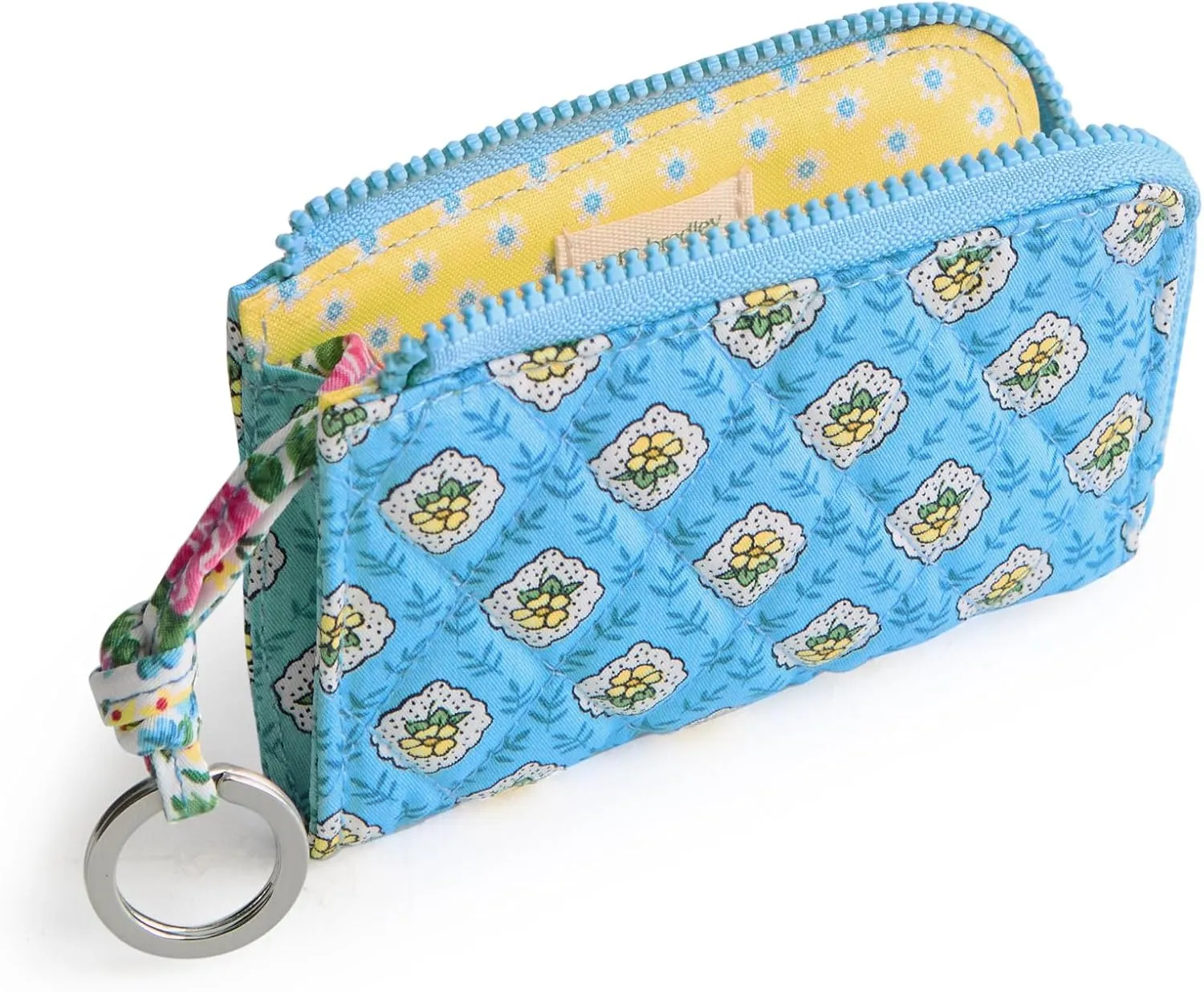 Vera Bradley Women's Premium Cotton Zip Card Pouch ID Case