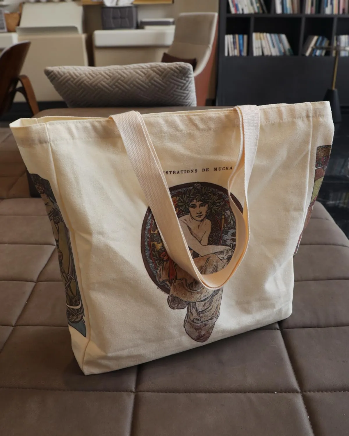 Vintage Aesthetic Canvas Tote Bag Reusable Personalized Shoulder Shopping Bag,