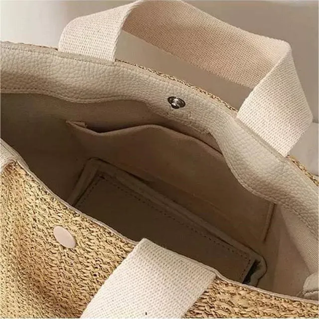 Vintage Beach Straw Bag
