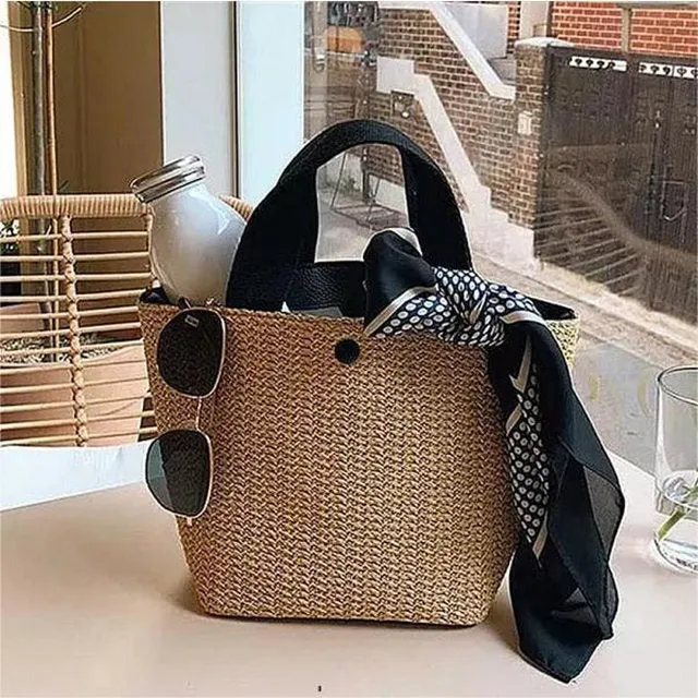 Vintage Beach Straw Bag
