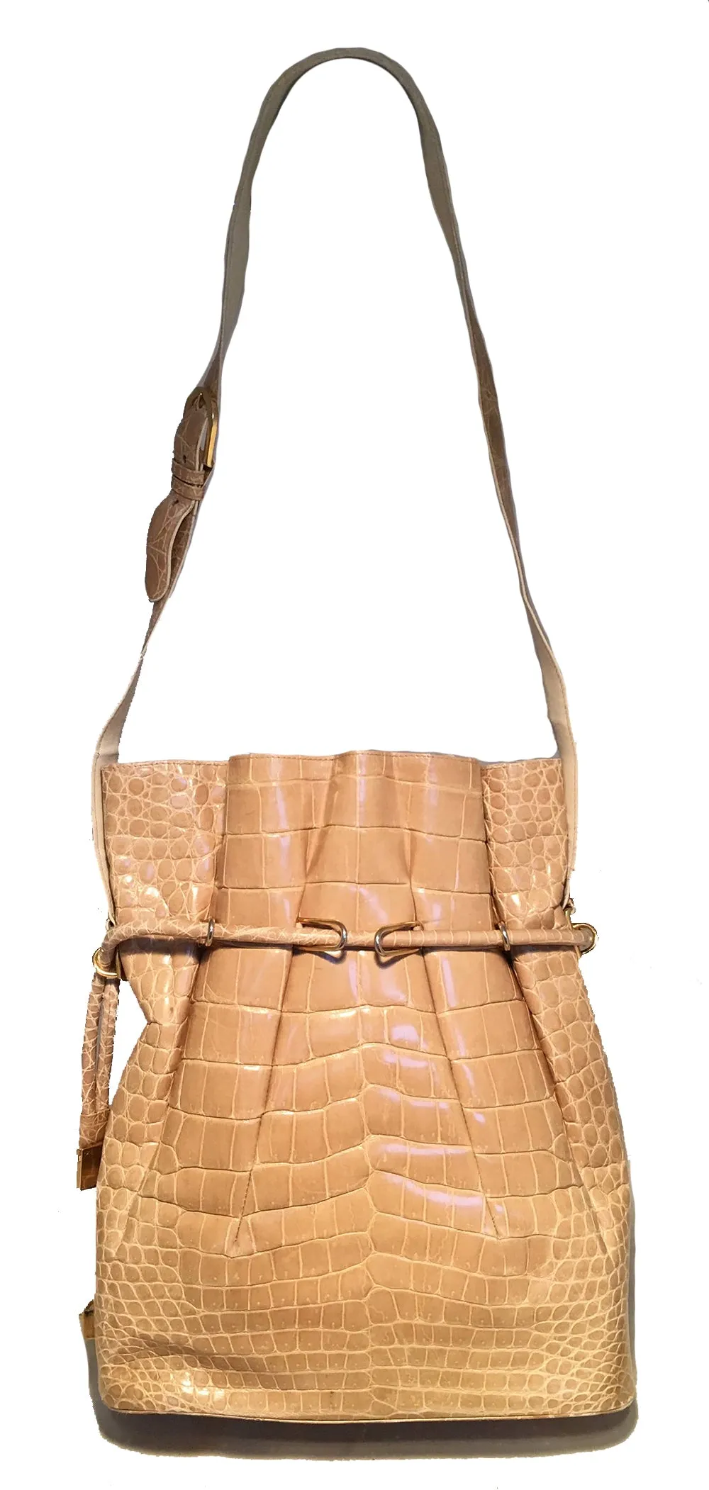 Vintage Morabito Tan Alligator Shoulder Bag