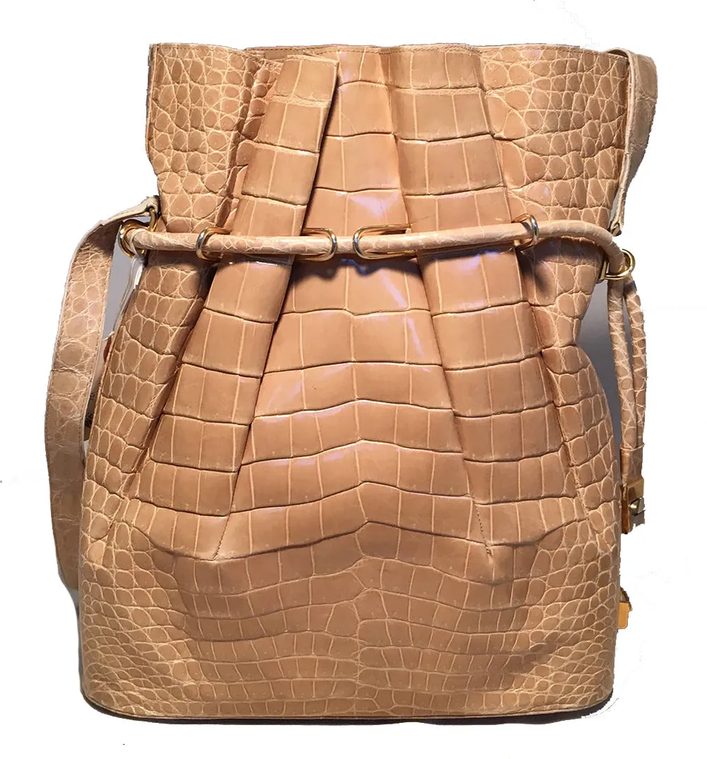 Vintage Morabito Tan Alligator Shoulder Bag