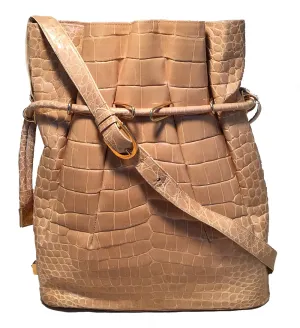 Vintage Morabito Tan Alligator Shoulder Bag