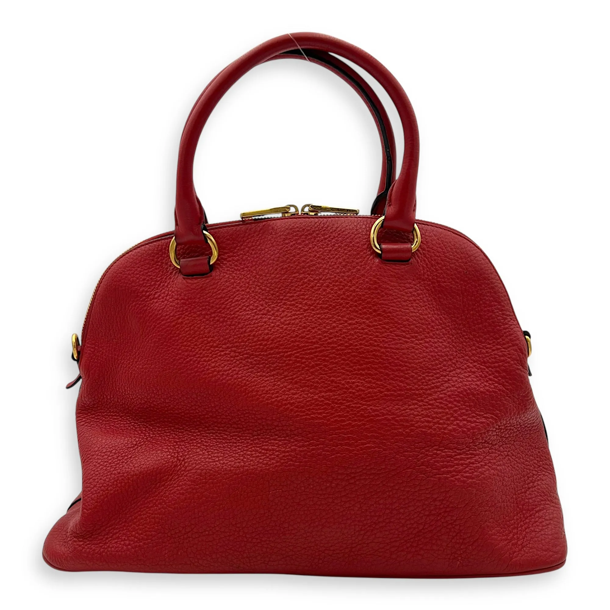 Vitello Daino Medium Red Crossbody Bag in Calfskin, Gold hardware