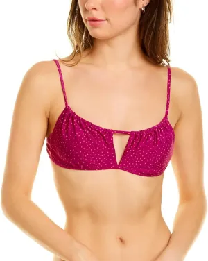 VIX Womens Louise Nina Square Neck Bikini Top, M, Purple