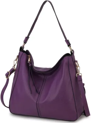 VX VONXURY Hobo Bags for Women, Faux Leather Tote Purse Ladies Handbag Medium Shoulder Bags with Side Pockets for Work Travel