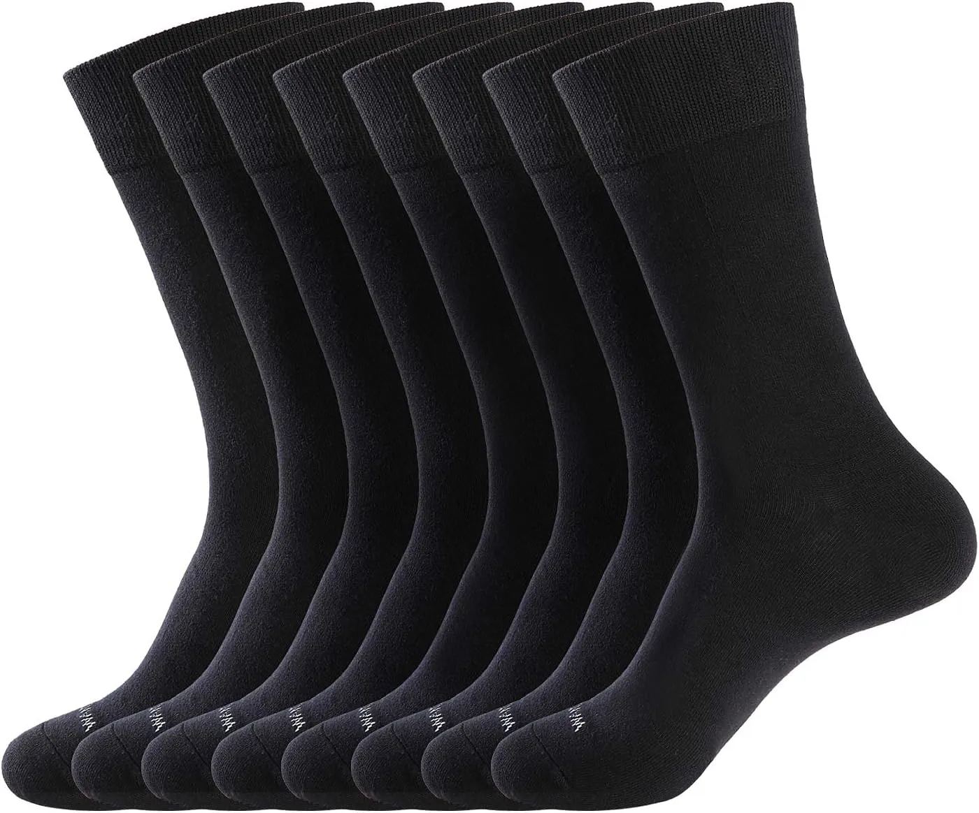 WANDER Men's Dress Socks Cotton Thin Classic Lightweight Socks 6/8 Pairs Solid & Patterned Soft Breathable Socks