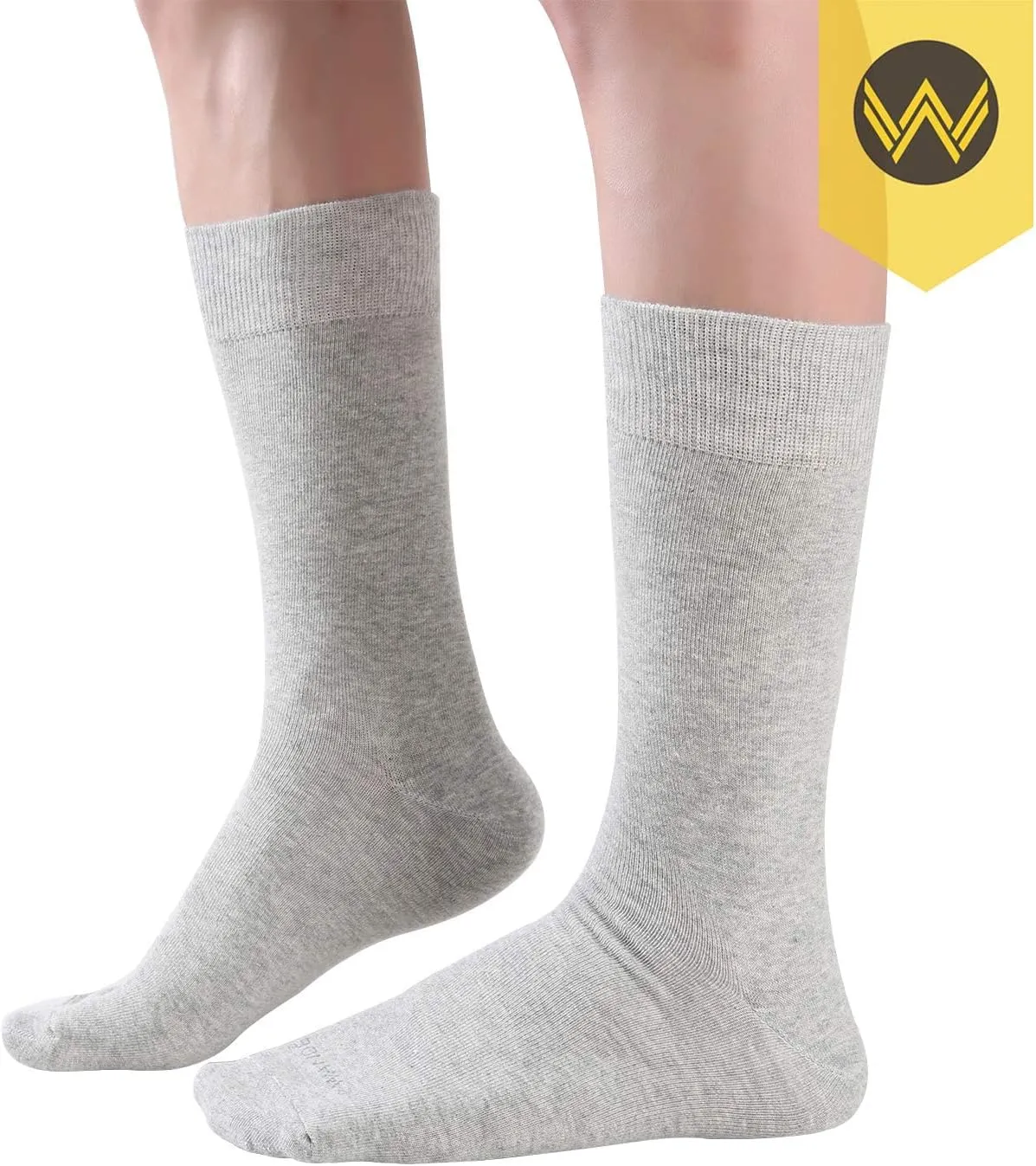 WANDER Men's Dress Socks Cotton Thin Classic Lightweight Socks 6/8 Pairs Solid & Patterned Soft Breathable Socks