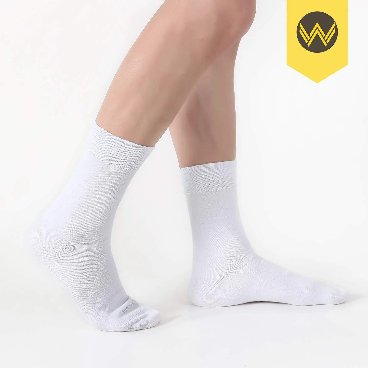 WANDER Men's Dress Socks Cotton Thin Classic Lightweight Socks 6/8 Pairs Solid & Patterned Soft Breathable Socks