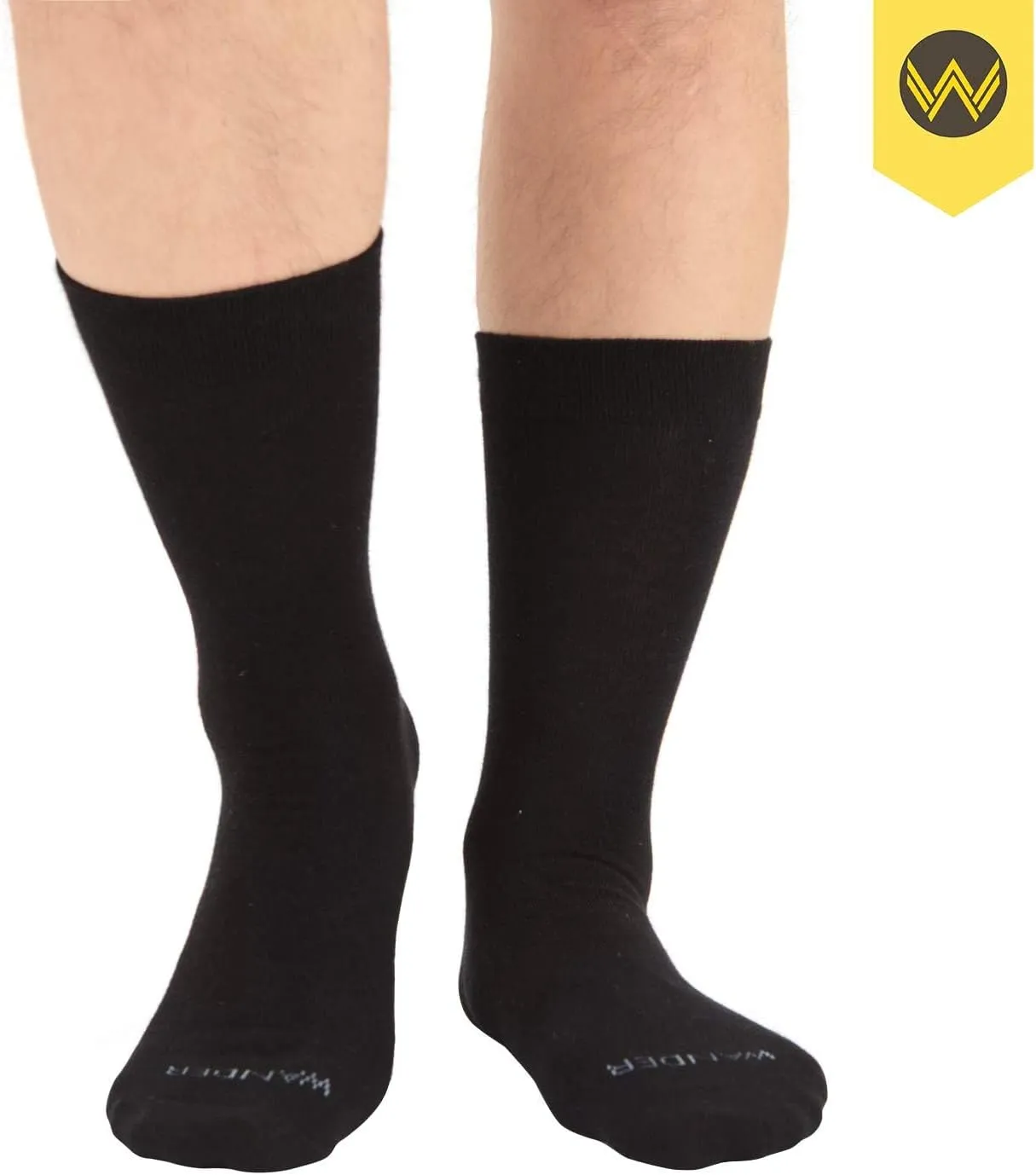 WANDER Men's Dress Socks Cotton Thin Classic Lightweight Socks 6/8 Pairs Solid & Patterned Soft Breathable Socks