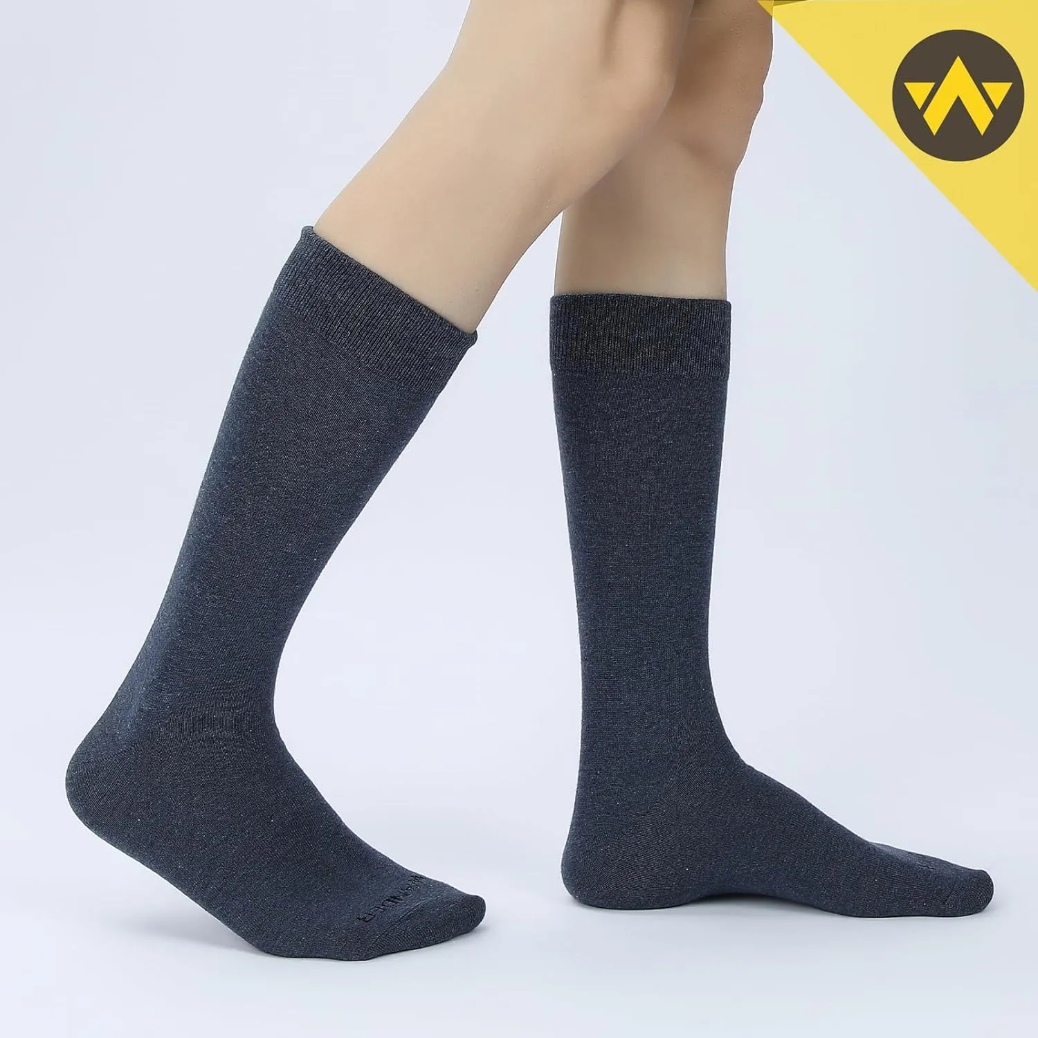WANDER Men's Dress Socks Cotton Thin Classic Lightweight Socks 6/8 Pairs Solid & Patterned Soft Breathable Socks