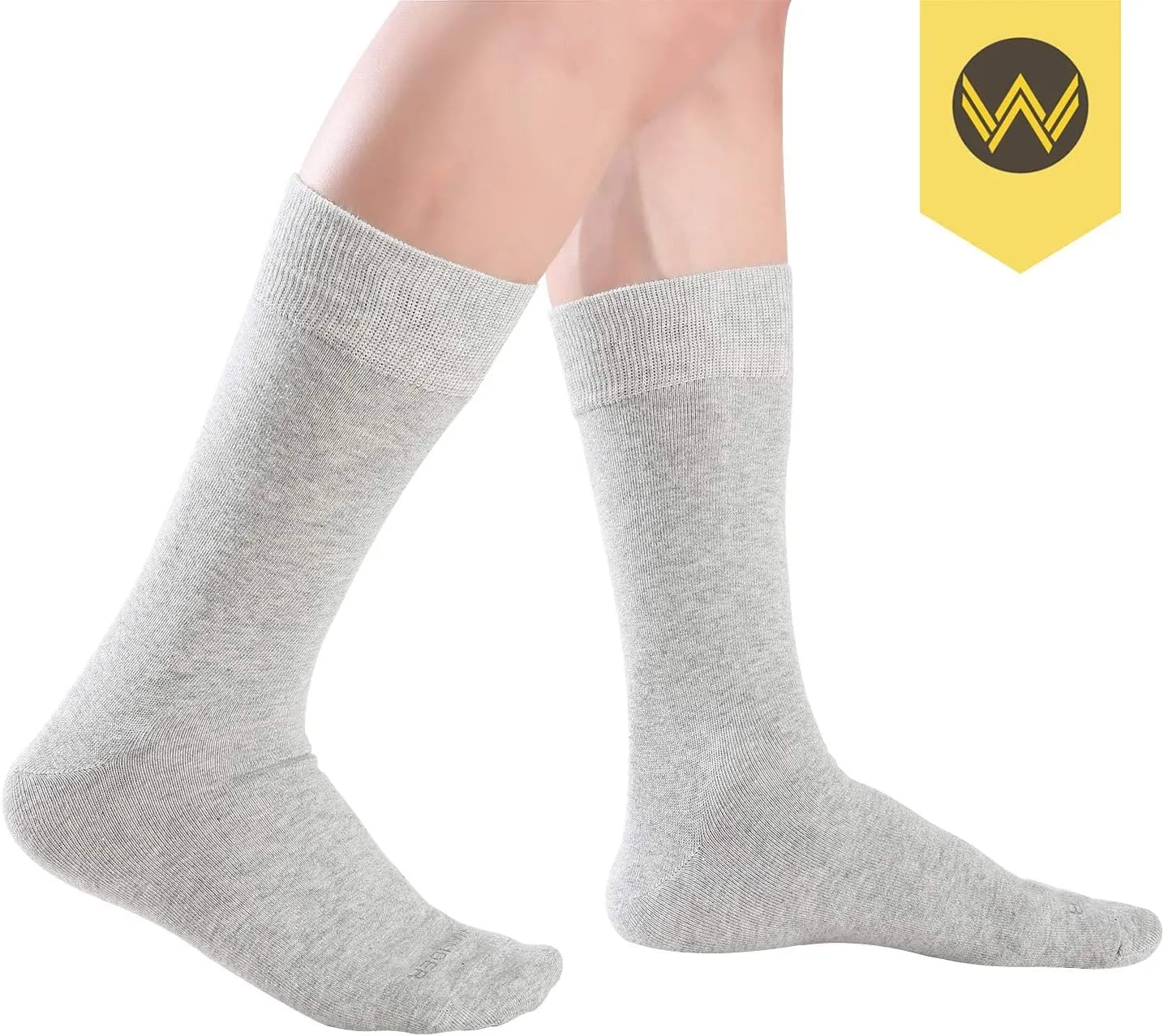 WANDER Men's Dress Socks Cotton Thin Classic Lightweight Socks 6/8 Pairs Solid & Patterned Soft Breathable Socks