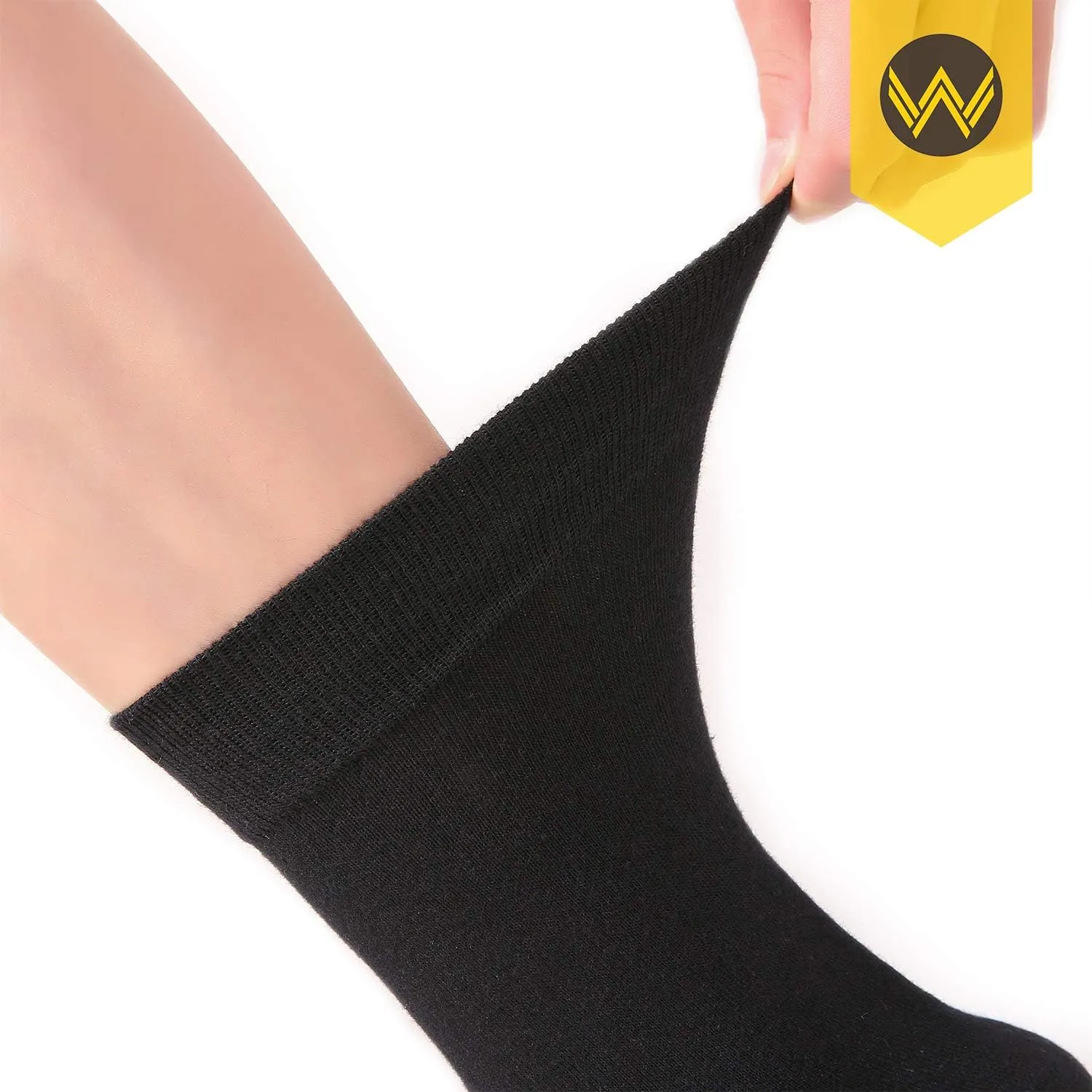 WANDER Men's Dress Socks Cotton Thin Classic Lightweight Socks 6/8 Pairs Solid & Patterned Soft Breathable Socks
