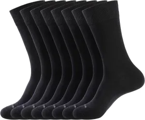 WANDER Men's Dress Socks Cotton Thin Classic Lightweight Socks 6/8 Pairs Solid & Patterned Soft Breathable Socks