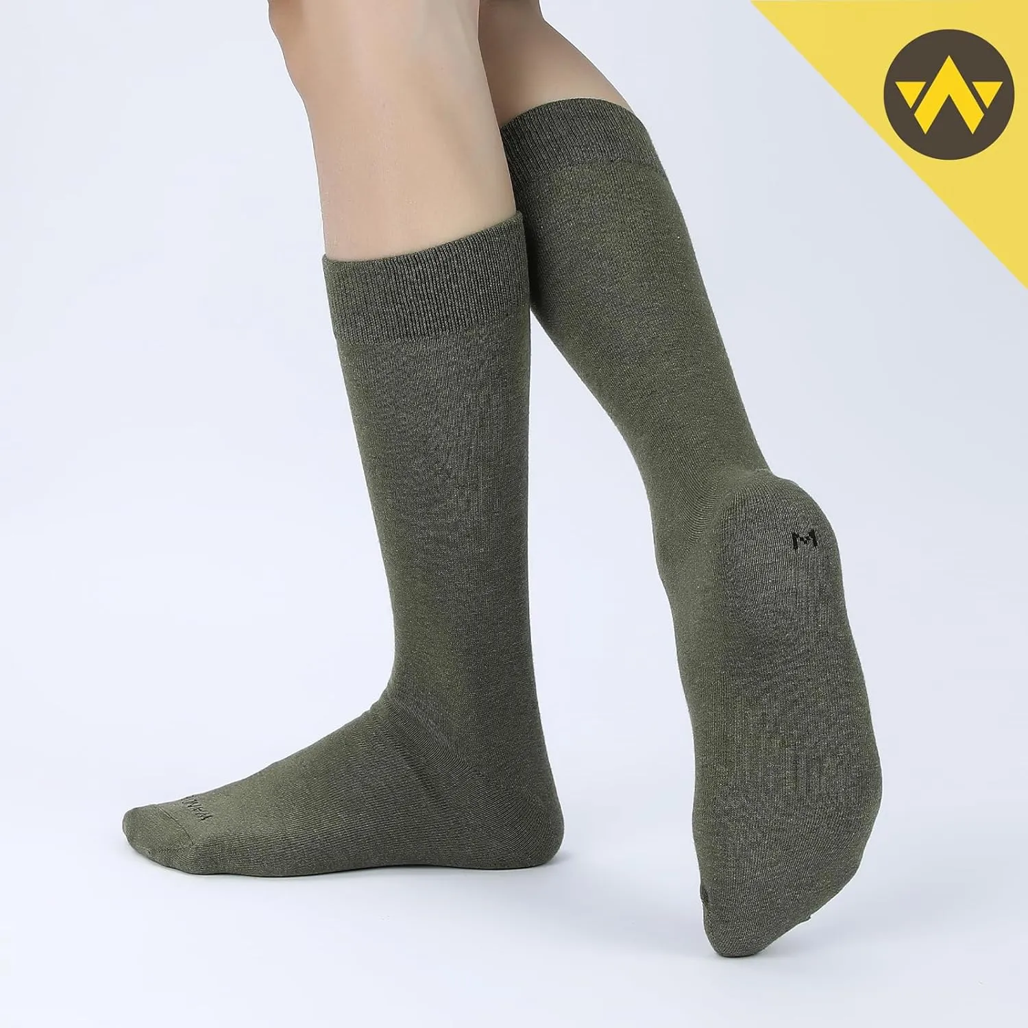 WANDER Men's Dress Socks Cotton Thin Classic Lightweight Socks 6/8 Pairs Solid & Patterned Soft Breathable Socks